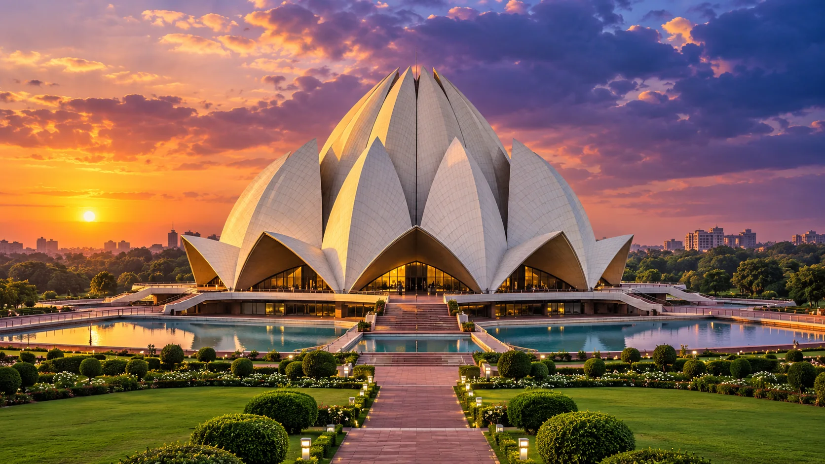Lotus Temple in Delhi, part of the capital heritage route