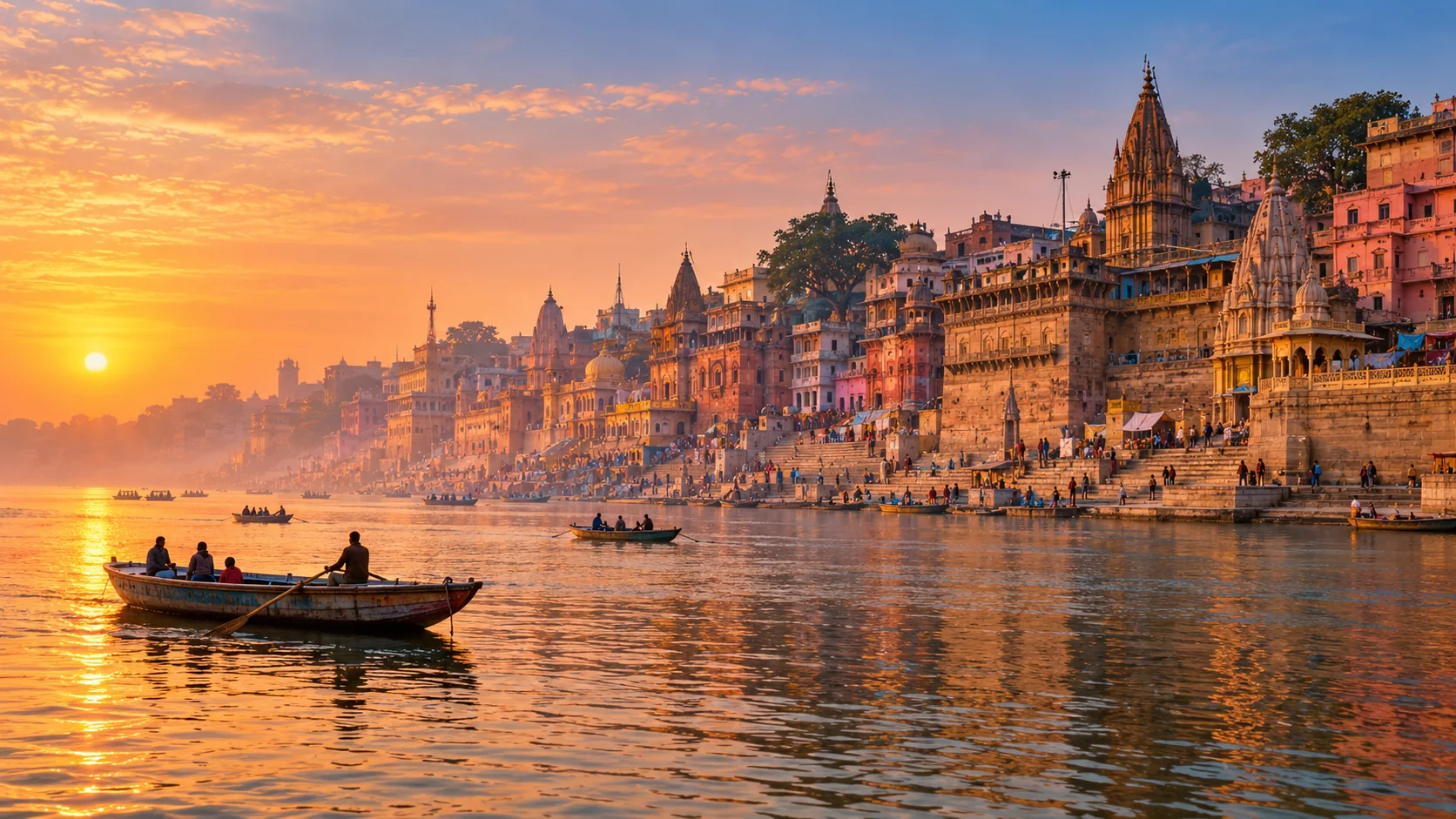 Ganges riverfront in Varanasi